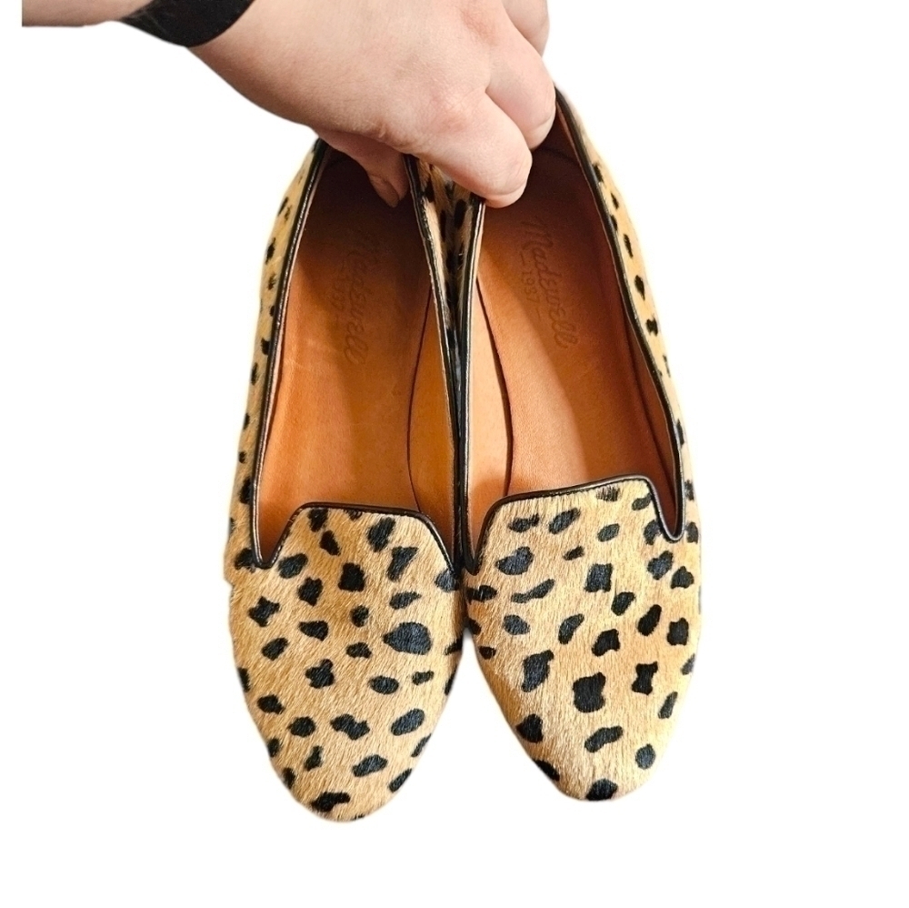Madewell Smoking Flat Leopard Print Size 6